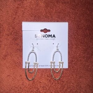 Sonoma Two-Tone Oval Hoop Earrings